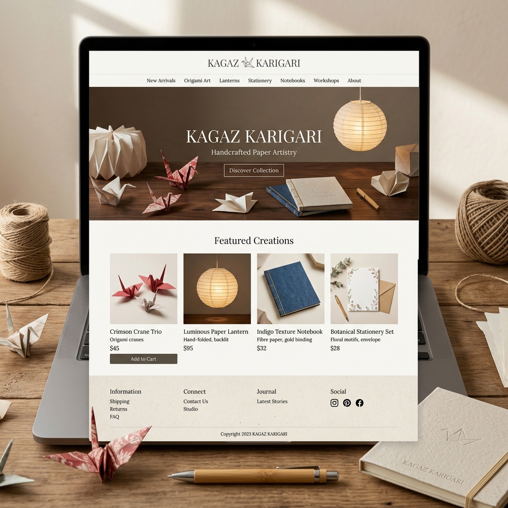 Kagaz Karigari E-commerce Web Showcase