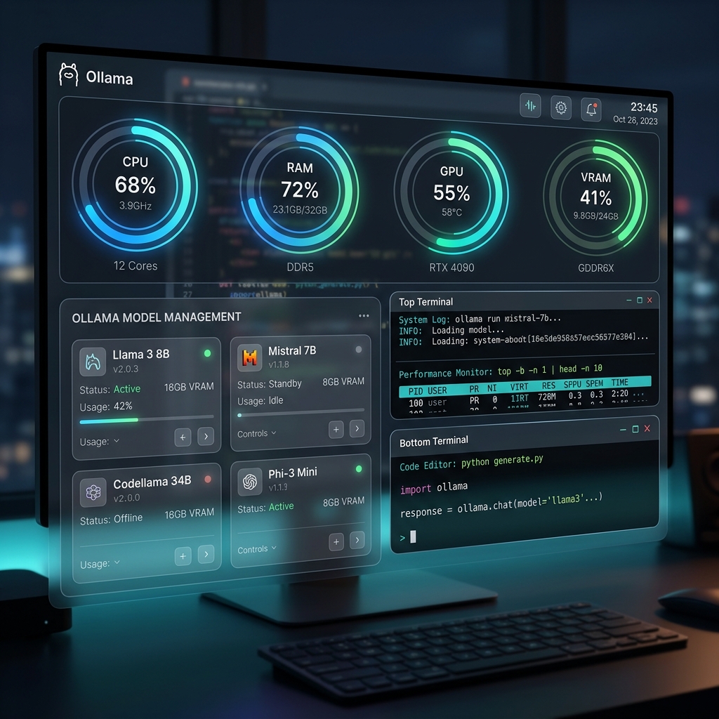 OllamaNexus Performance Dashboard UI